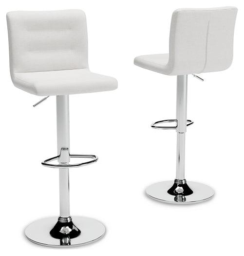 Pollzen Bar Height Bar Stool D121-730 Black/Gray Contemporary Barstool By Ashley - sofafair.com