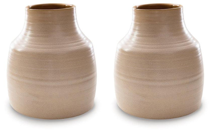 A2000581 Brown/Beige Casual Millcott Vase (Set of 2) By Ashley - sofafair.com