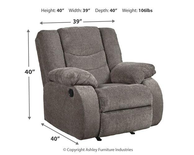 Tulen Recliner 9860625 Black/Gray Contemporary Motion Upholstery By Ashley - sofafair.com