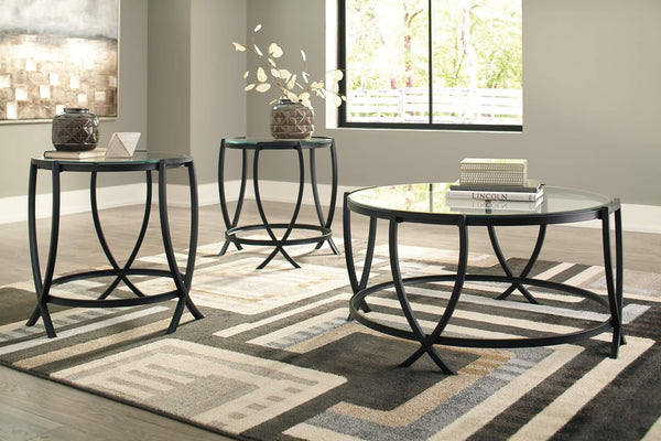 Tarrin Table (Set of 3) T115-13 Black/Gray Contemporary 3 Pack By Ashley - sofafair.com