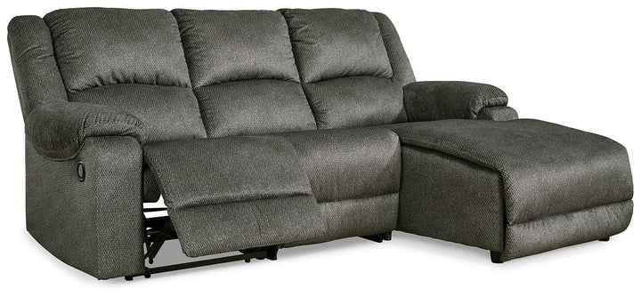 Benlocke 3Piece Reclining Sectional with Chaise 30402S5 Flannel Contemporary Motion Sectionals By AFI - sofafair.com