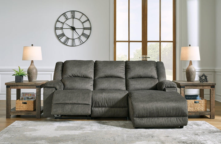Benlocke 3Piece Reclining Sectional with Chaise 30402S5 Flannel Contemporary Motion Sectionals By AFI - sofafair.com