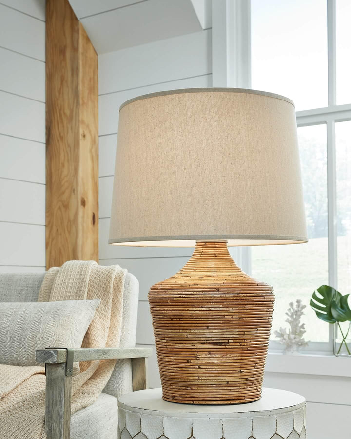Kerrus Table Lamp L329034 Natural Casual Ceiling Lighting By Ashley - sofafair.com