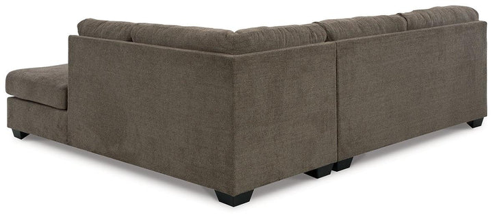 Mahoney 2Piece Sleeper Sectional with Chaise 31005S4 Chocolate Contemporary Stationary Sectionals By AFI - sofafair.com
