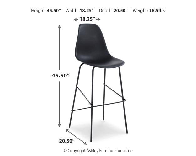 Forestead Bar Height Bar Stool D130-130 Black/Gray Contemporary Barstool By Ashley - sofafair.com