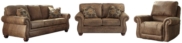 Larkinhurst Sofa Sleeper, Loveseat, and Recliner 31901U8 Earth Traditional Stationary Upholstery Package By AFI - sofafair.com