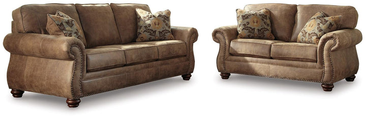 Larkinhurst Sofa and Loveseat 31901U4 Earth Traditional Stationary Upholstery Package By AFI - sofafair.com