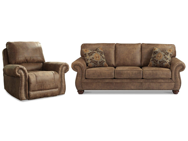 Larkinhurst Sofa Sleeper and Recliner 31901U5 Earth Traditional Stationary Upholstery Package By AFI - sofafair.com