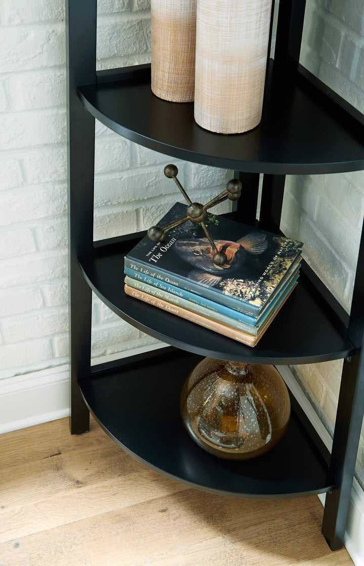 Bernmore Corner Shelf A4000304 Black/Gray Casual Stationary Upholstery Accents By Ashley - sofafair.com