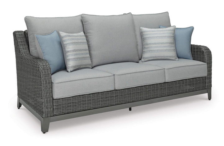 Elite Park Outdoor Sofa, 2 Lounge Chairs and Coffee Table P518P2 Black/Gray Casual Outdoor Package By Ashley - sofafair.com