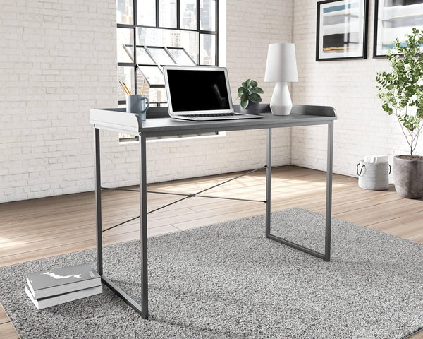 Yarlow Home Office Desk H215-10 Black/Gray Contemporary Desks By Ashley - sofafair.com