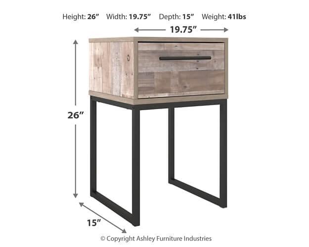 EB2320-291 Brown/Beige Casual Neilsville Nightstand By AFI - sofafair.com