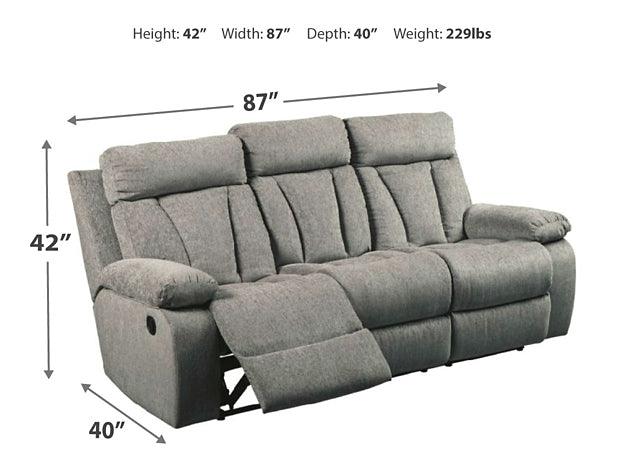 Mitchiner Reclining Sofa and Loveseat 76204U1 Black/Gray Contemporary Motion Upholstery Package By Ashley - sofafair.com