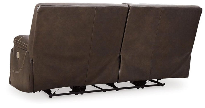 Ricmen Power Reclining Sofa U4370147 Brown/Beige Contemporary Motion Upholstery By Ashley - sofafair.com