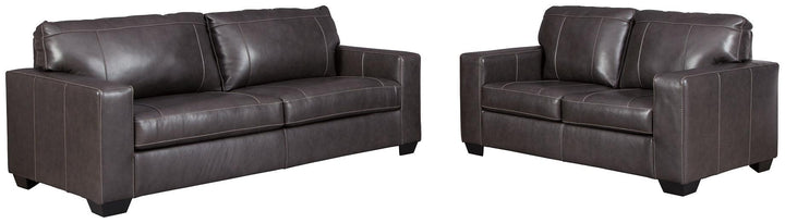 Morelos Sofa and Loveseat 34503U1 Gray Contemporary Stationary Upholstery Package By AFI - sofafair.com