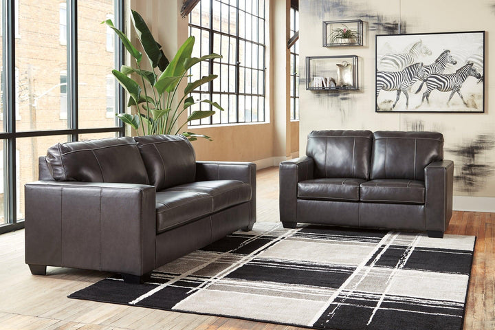 Morelos Sofa and Loveseat 34503U1 Gray Contemporary Stationary Upholstery Package By AFI - sofafair.com