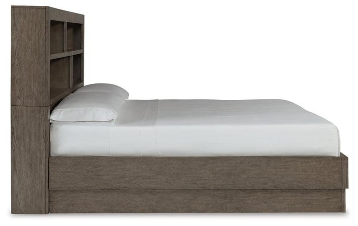 Anibecca King Bookcase Bed B970B8 Black/Gray Contemporary Master Beds By Ashley - sofafair.com