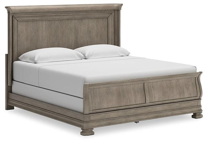 Lexorne California King Sleigh Bed B924B5 Black/Gray Traditional Master Beds By Ashley - sofafair.com