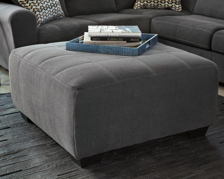 2862008 Black/Gray Contemporary Ambee Oversized Accent Ottoman By Ashley - sofafair.com