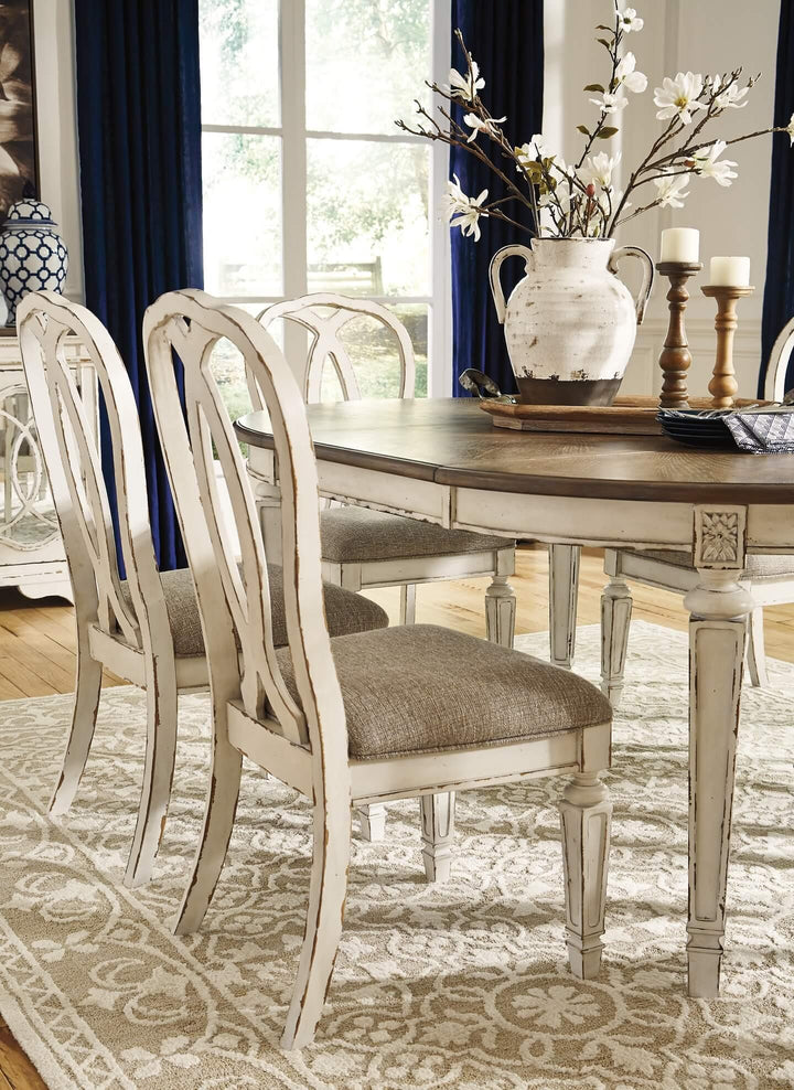Realyn Dining Chair (Set of 2) D743-02X2 White Casual Formal Seating By Ashley - sofafair.com