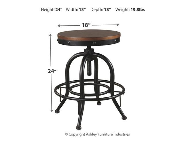 Valebeck Counter Height Bar Stool D546-224 Black/Gray Casual Barstool By Ashley - sofafair.com