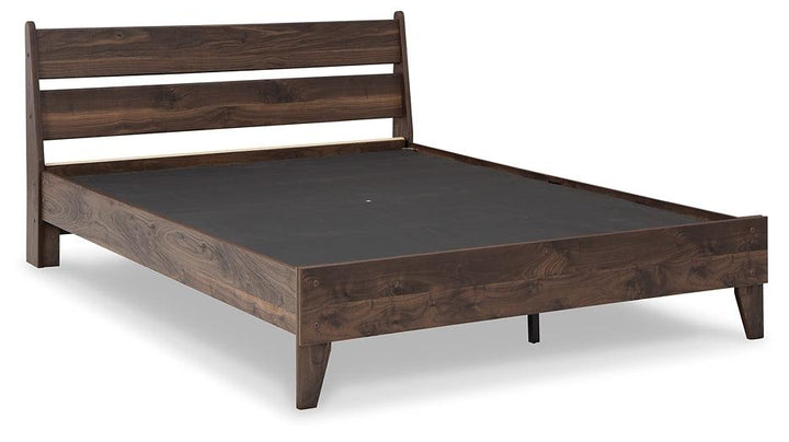 Calverson Queen Panel Platform Bed EB3660B1 Brown/Beige Casual Master Beds By Ashley - sofafair.com
