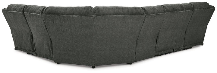 Nettington 4-Piece Power Reclining Sectional 44101S3 Black/Gray Contemporary Motion Sectionals By Ashley - sofafair.com