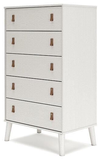 Aprilyn Chest of Drawers EB1024-245 White Contemporary Master Bed Cases By AFI - sofafair.com
