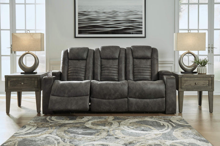 Soundcheck Power Reclining Sofa 3060615 Brown/Beige Contemporary Motion Upholstery By Ashley - sofafair.com