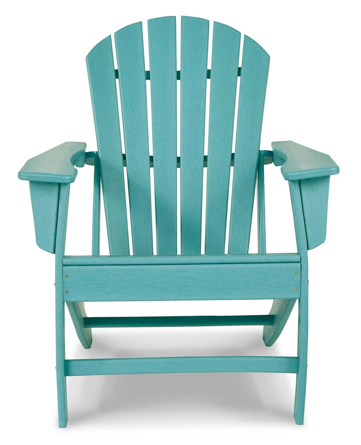 Sundown Treasure Adirondack Chair with End Table P012P1 Blue Contemporary Outdoor Package By Ashley - sofafair.com