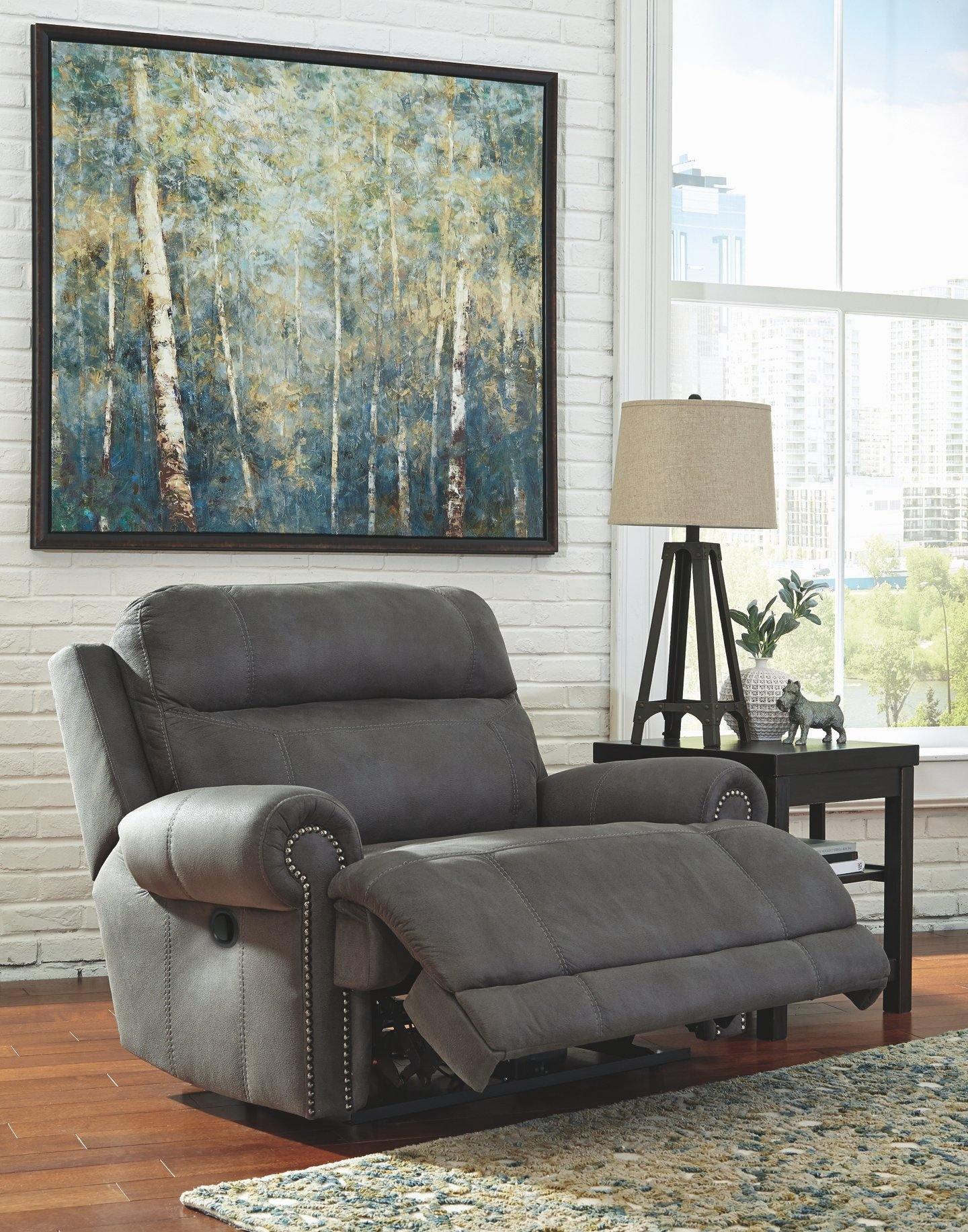 Austere Oversized Recliner 3840152 Gray Contemporary motion upholstery By ashley - sofafair.com