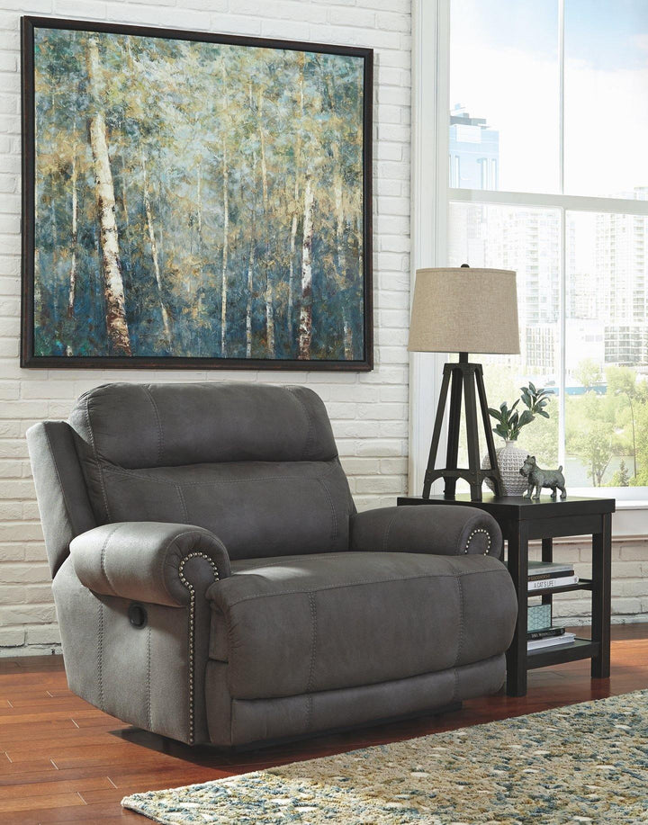 Austere Oversized Recliner 3840152 Gray Contemporary Motion Upholstery By AFI - sofafair.com
