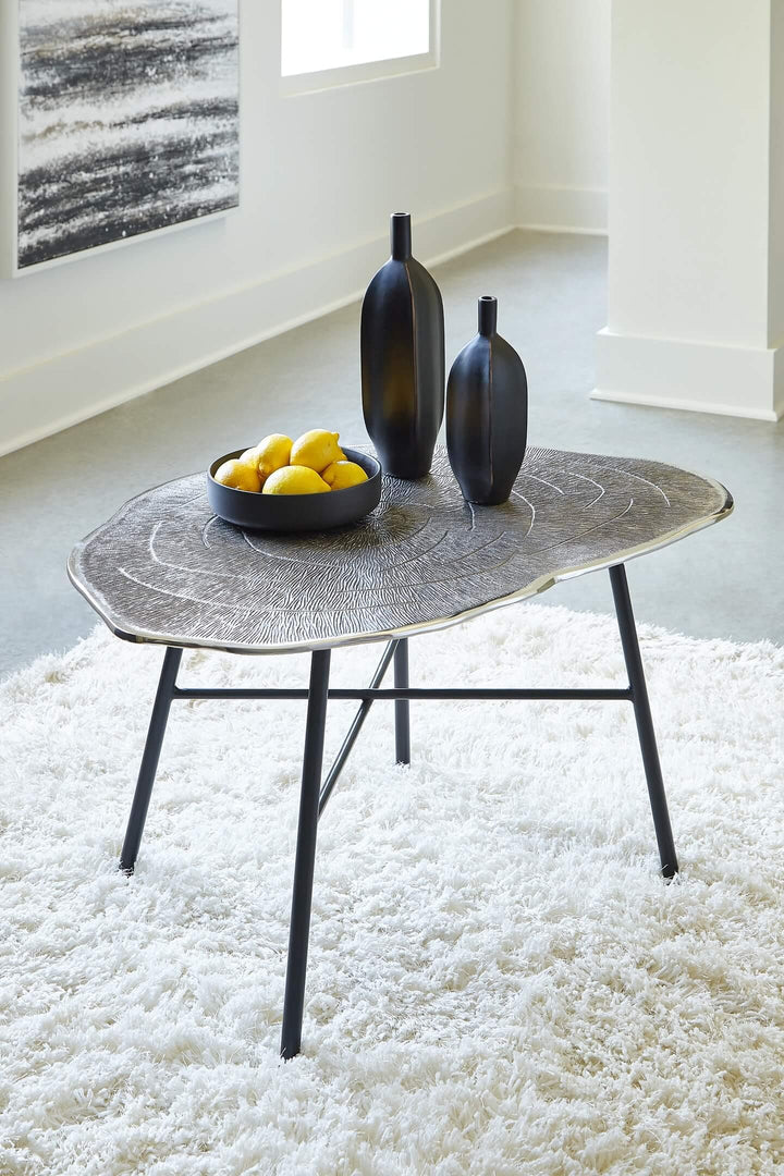 Laverford Coffee Table T836-8 Metallic Contemporary Cocktail Table By Ashley - sofafair.com