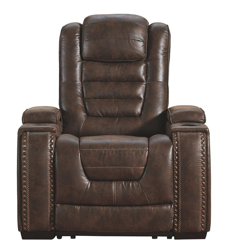 Game Zone Power Recliner 3850113 Bark Contemporary Motion Upholstery By AFI - sofafair.com