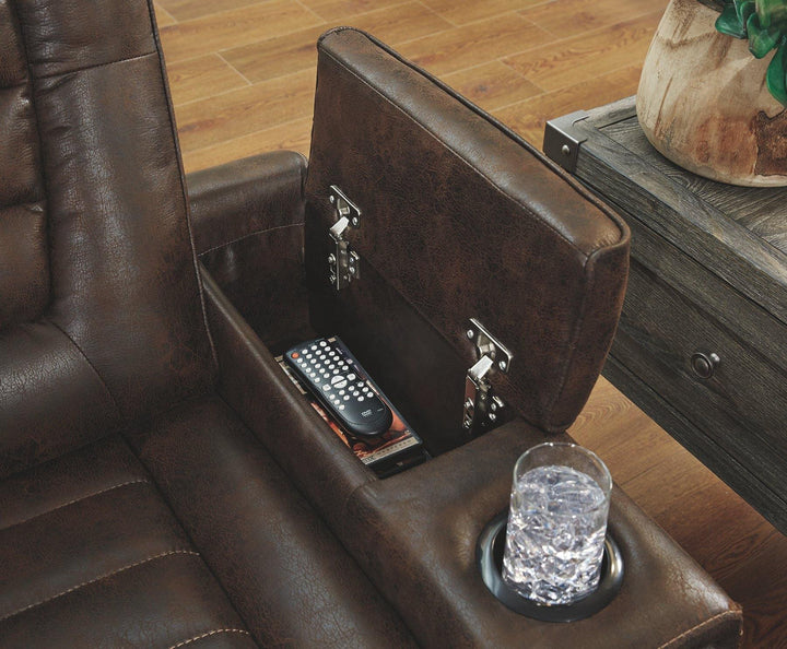 Game Zone Power Recliner 3850113 Bark Contemporary Motion Upholstery By AFI - sofafair.com