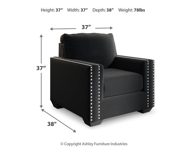 Gleston Chair 1220620 Black/Gray Contemporary Stationary Upholstery By Ashley - sofafair.com