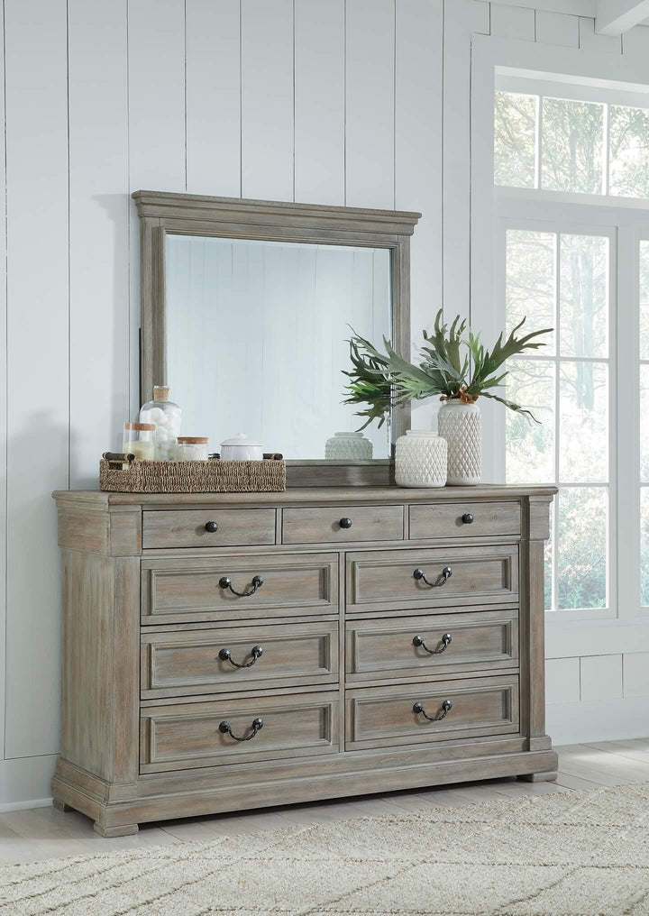 B799B1 Brown/Beige Casual Moreshire Dresser and Mirror By Ashley - sofafair.com