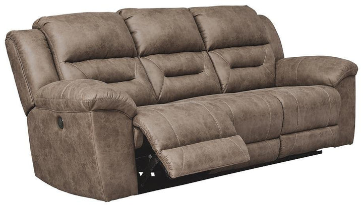 Stoneland Power Reclining Sofa 3990587 Fossil Contemporary Motion Upholstery By AFI - sofafair.com