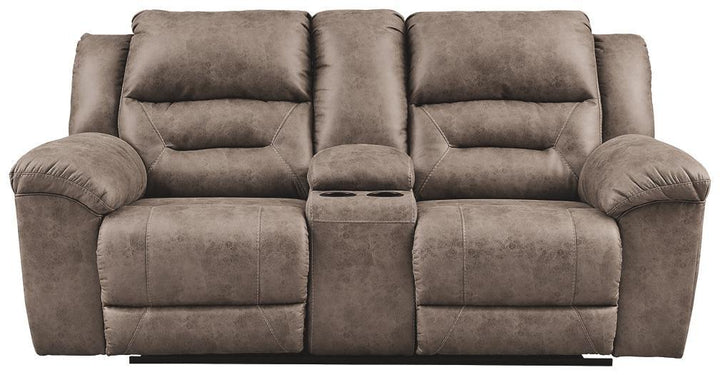 Stoneland Power Reclining Loveseat with Console 3990596 Fossil Contemporary Motion Upholstery By AFI - sofafair.com