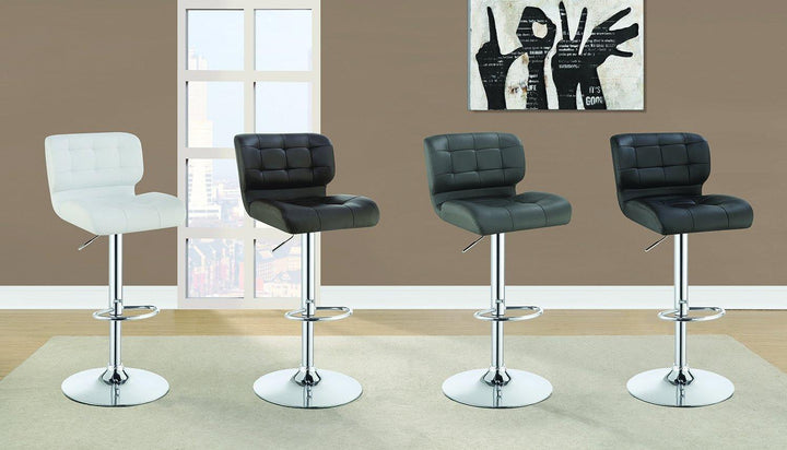Rec room/bar stools: height adjustable 100545 Grey Contemporary adjustable bar stool By coaster - sofafair.com