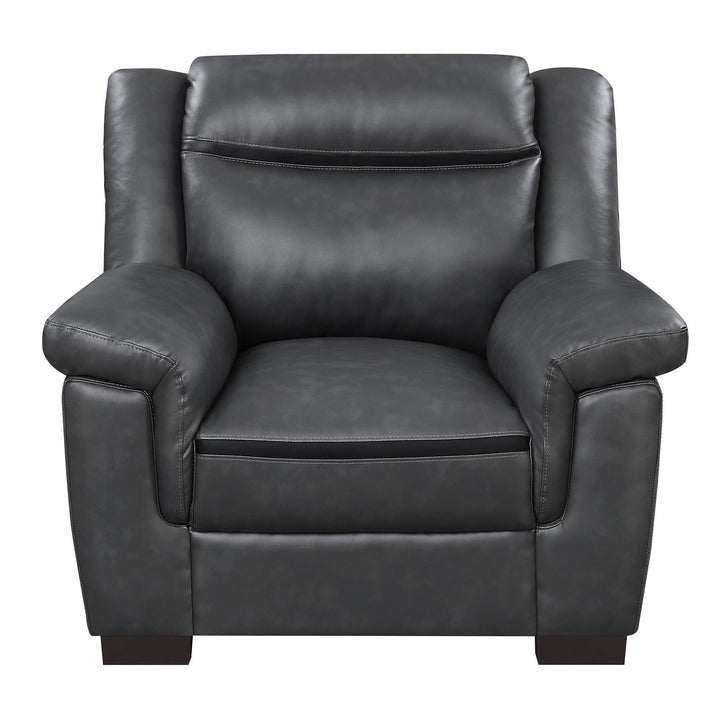 Arabella contemporary grey chair 506593 Dark brown Chair1 By coaster - sofafair.com
