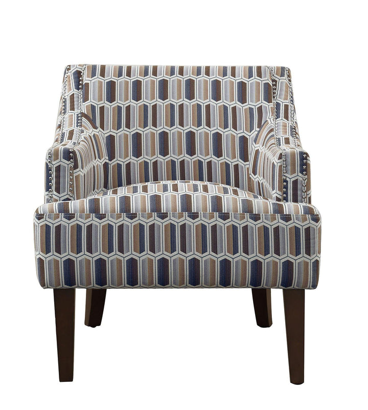 506403 Wood grain Gideon transitional geometric accent chair By coaster - sofafair.com