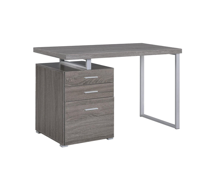 Brennan desk 800520 Weathered grey Casual Contemporary office desk By coaster - sofafair.com