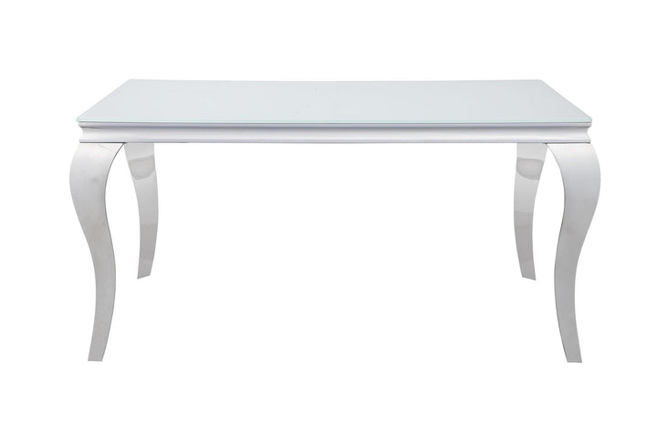Dining table 115091 White Dining Table1 By coaster - sofafair.com