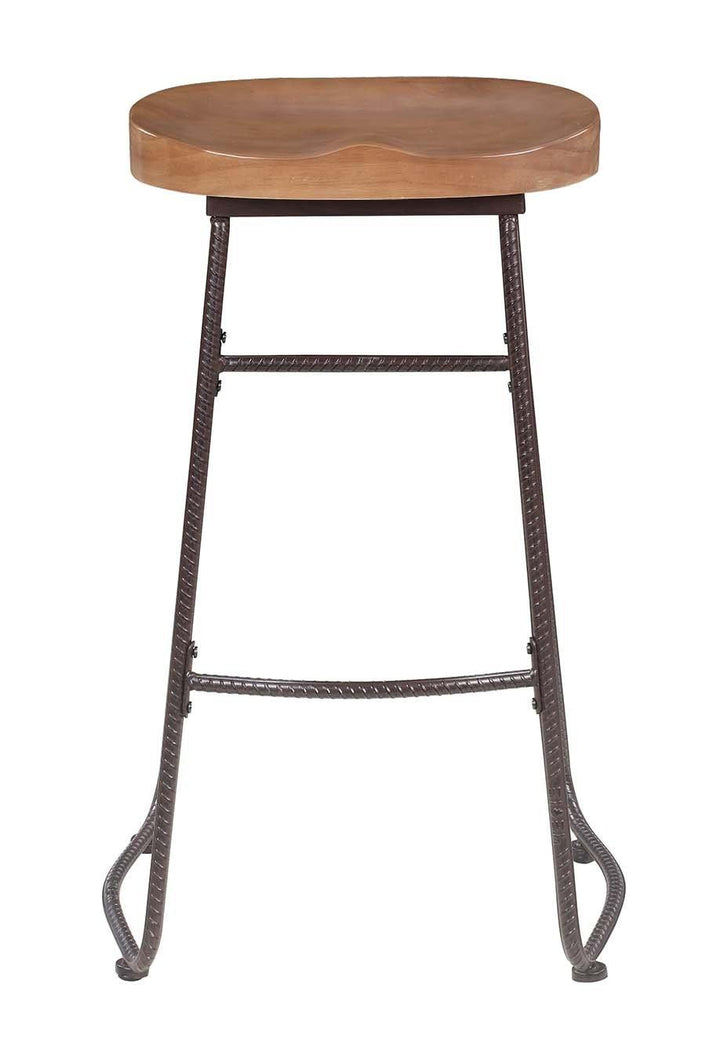 101086 Industrial Industrial driftwood bar stool By coaster - sofafair.com