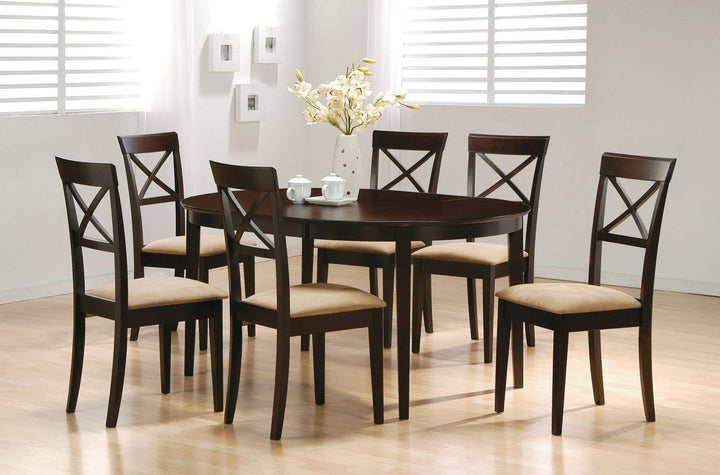 Gabriel 100770 Cappuccino Casual Dining Table1 By coaster - sofafair.com