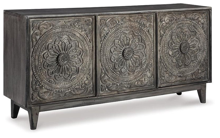 A4000028 Black/Gray Contemporary Fair Ridge Accent Cabinet By Ashley - sofafair.com