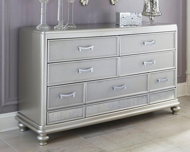 B650-31 Metallic Traditional Coralayne Dresser By Ashley - sofafair.com