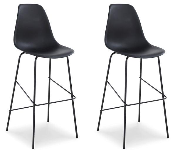 Forestead Bar Height Bar Stool D130-130 Black/Gray Contemporary Barstool By Ashley - sofafair.com