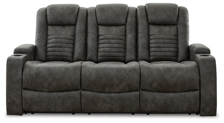 Soundcheck Power Reclining Sofa 3060615 Brown/Beige Contemporary Motion Upholstery By Ashley - sofafair.com